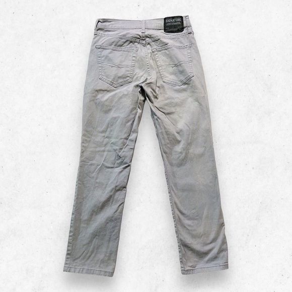 Signature Levi Strauss Jeans Men's Size 28x30 Gray S67 Athletic Cut Pants - Picture 2 of 12